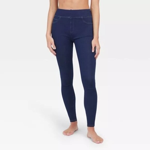 Assets by Spanx Women's Denim Skinny Leggings in Indigo Small - Picture 1 of 6